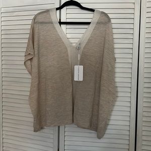 Autumn Cashmere double v short sleeve sweater